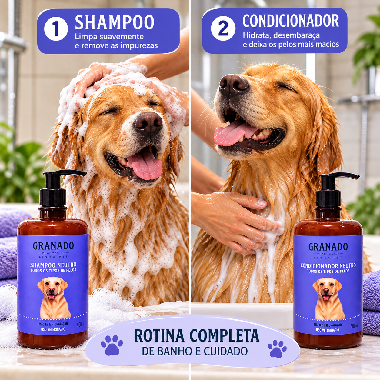 Kit Shampoo E Condicionador Neutro Para Cães Granado Pet