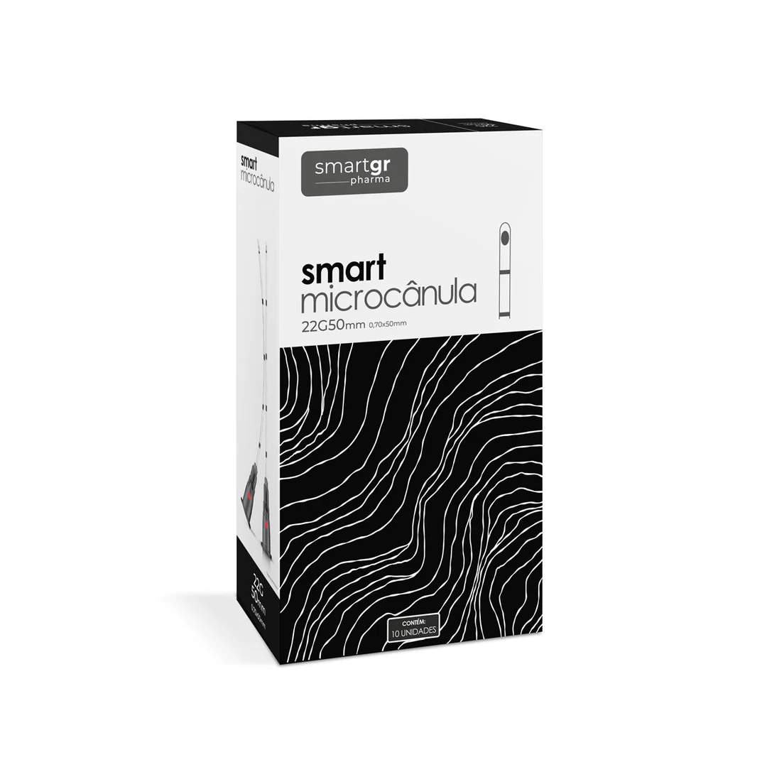 Smart Microcânula 22G x 50 mm com 10 unidades