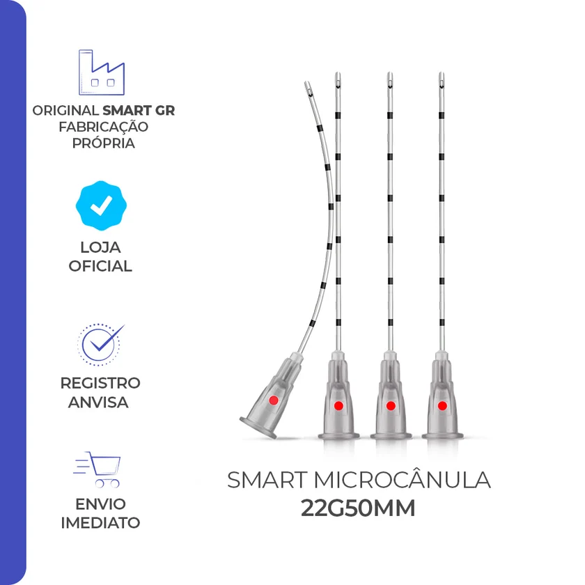 Smart Microcânula 22G x 50 mm com 10 unidades