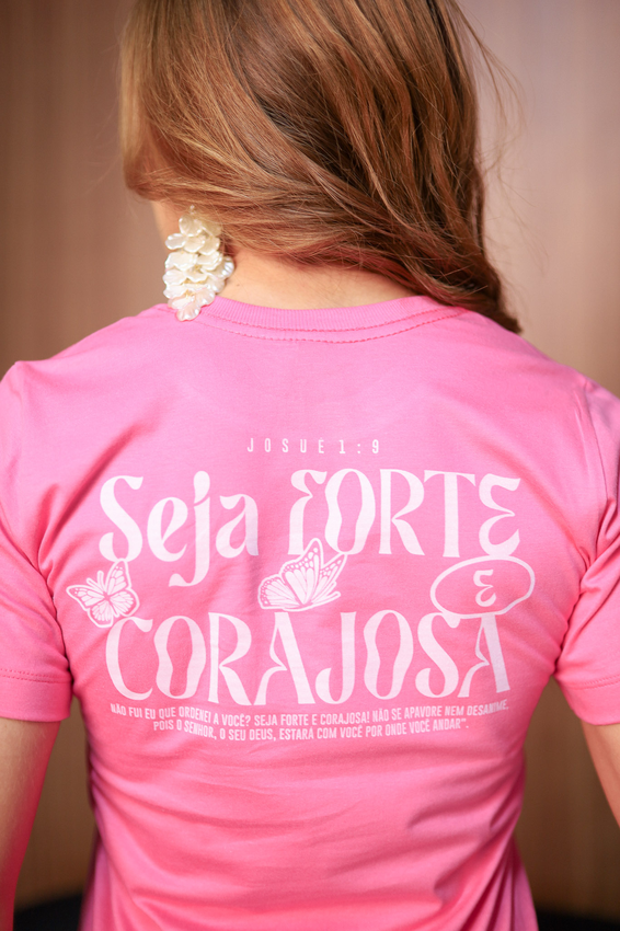 Tshirt Borboletinha Seja Forte E Corajosa
