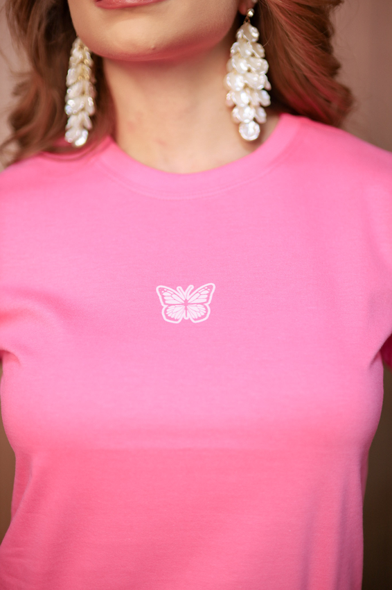 Tshirt Borboletinha Seja Forte E Corajosa