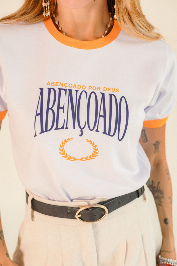Tshirt Bicolor Abençoado Por Deus