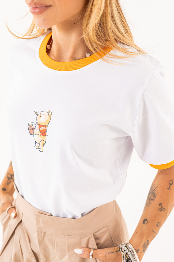 Tshirt Bicolor Urso Pooh Mel E Abelha