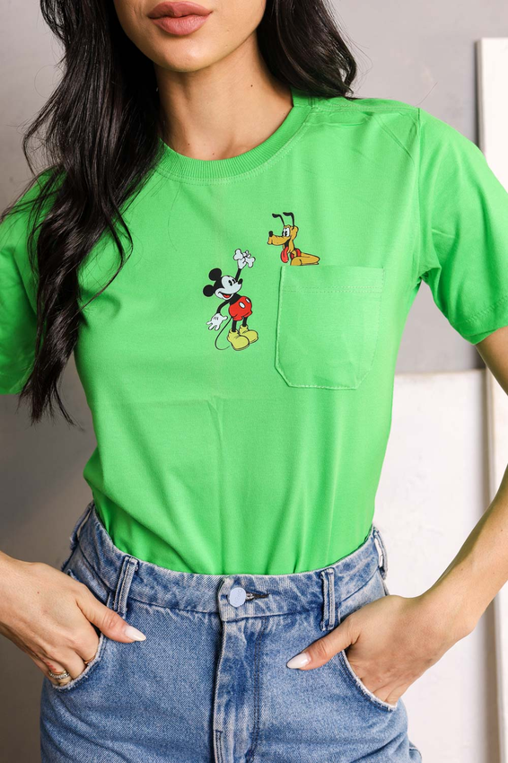 Tshirt Bolsinho Mickey e Pluto