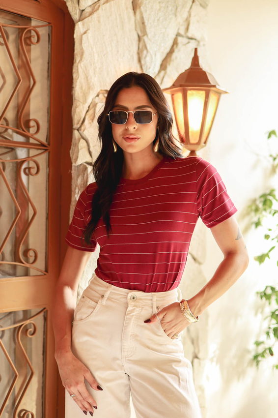 Tshirt Duna Bordô Merlot