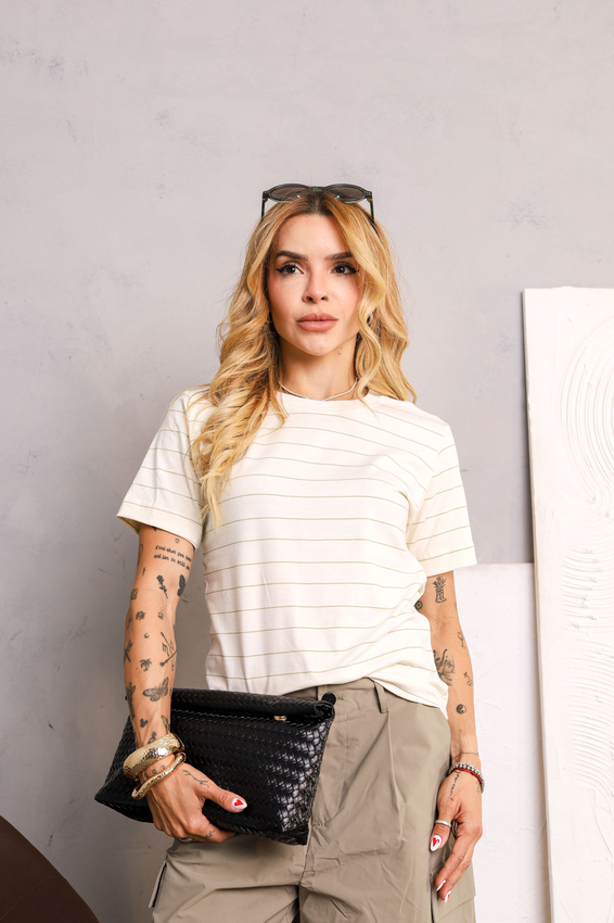 Tshirt Duna Off Listras Verde Oriente