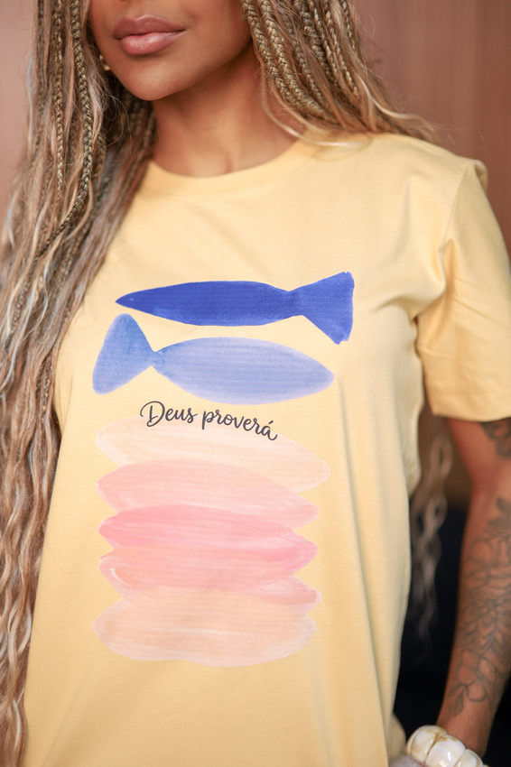 Tshirt Peixes Deus Proverá
