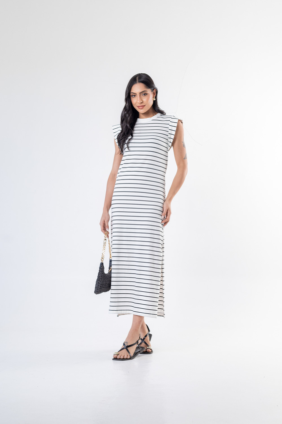 Vestido Midi Muscle Risca De Giz Off