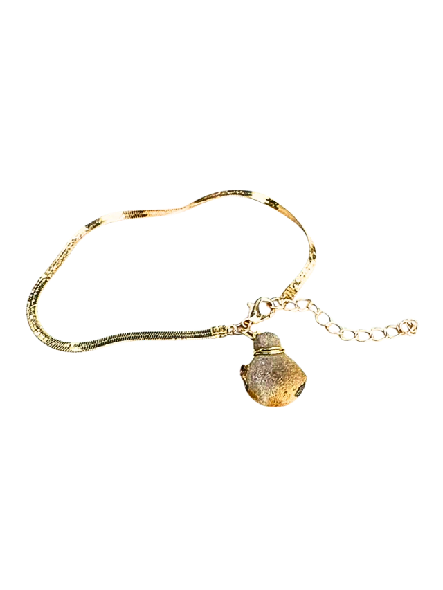 Boneca de Sílex Botero | Pulseira Ouro 18k