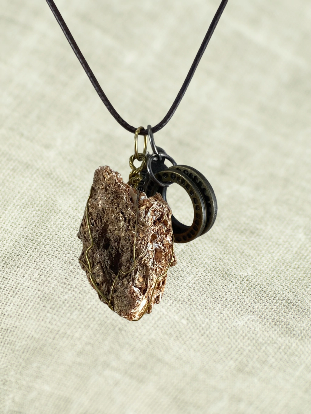 Coquina Rocha Pingente Colar Aromaterapia
