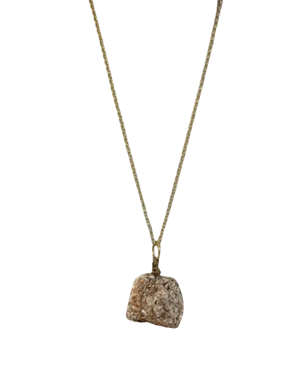 Coquina Rocha Calcaria Conchas Alambrismo Colar Dourado Aromaterapia
