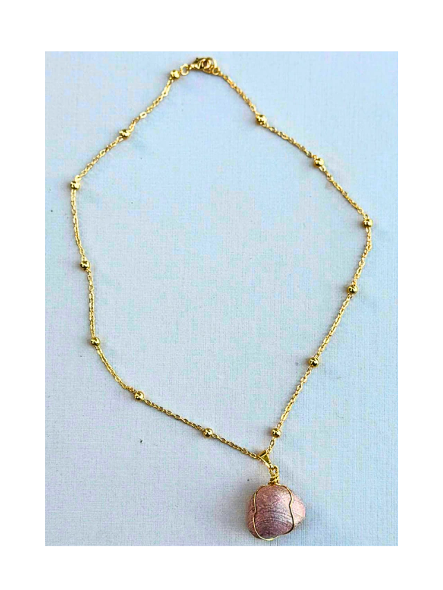 Folhelho Púrpura Corumbataí | Colar Difusor Ouro 18k