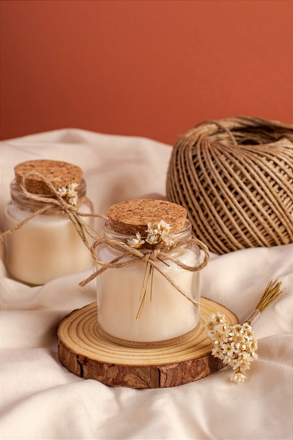Vela para Lembrancinha Chá Branco (8 unid)