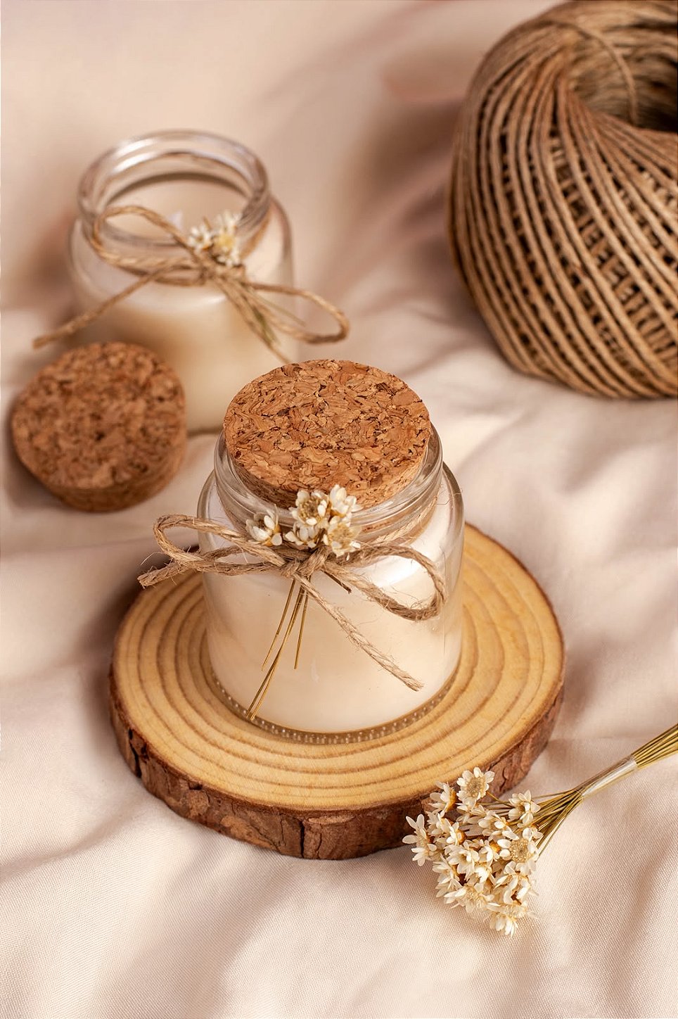 Vela para Lembrancinha Chá Branco (8 unid)