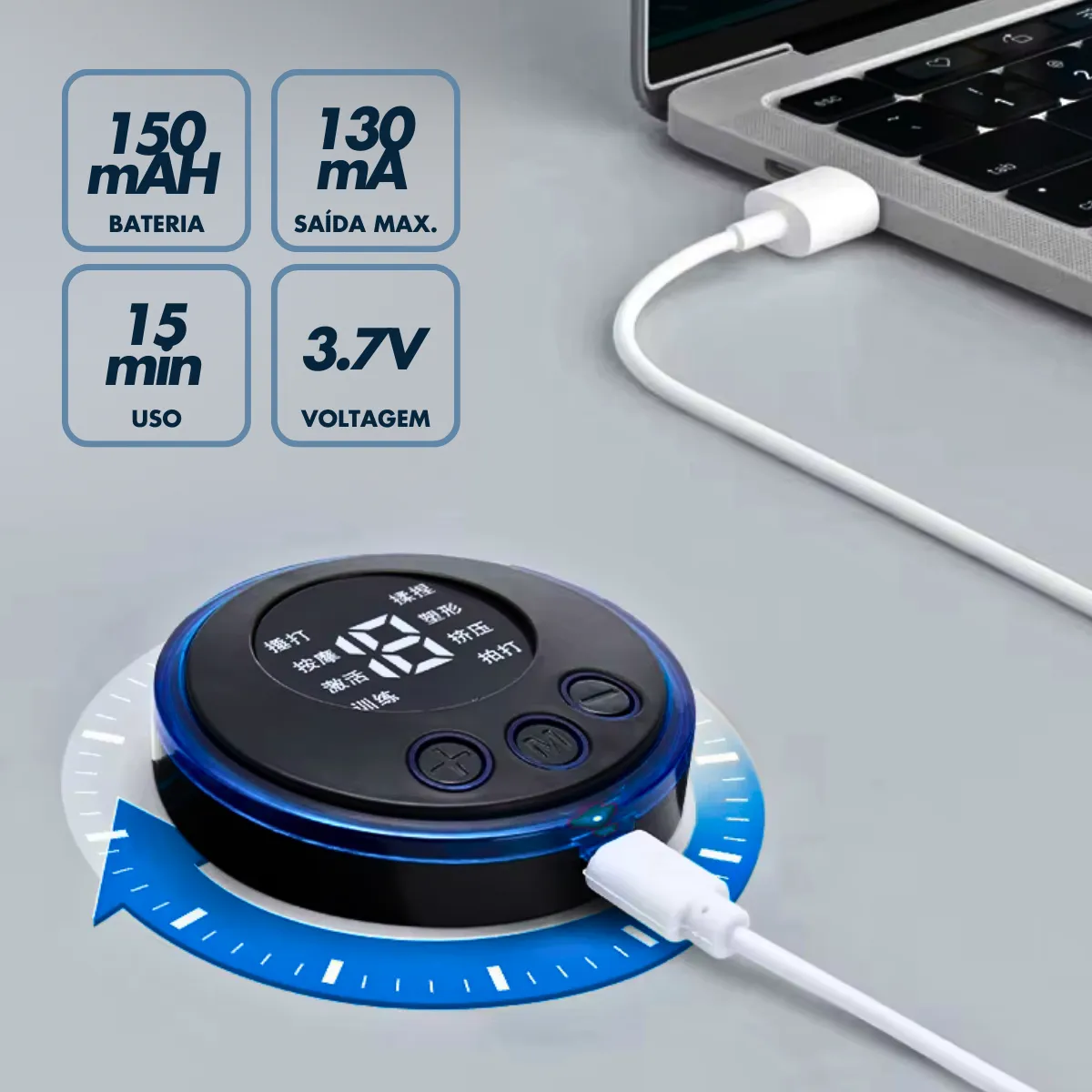 Massageador Para Pés Pernas Ems Magnético Relaxante Pro