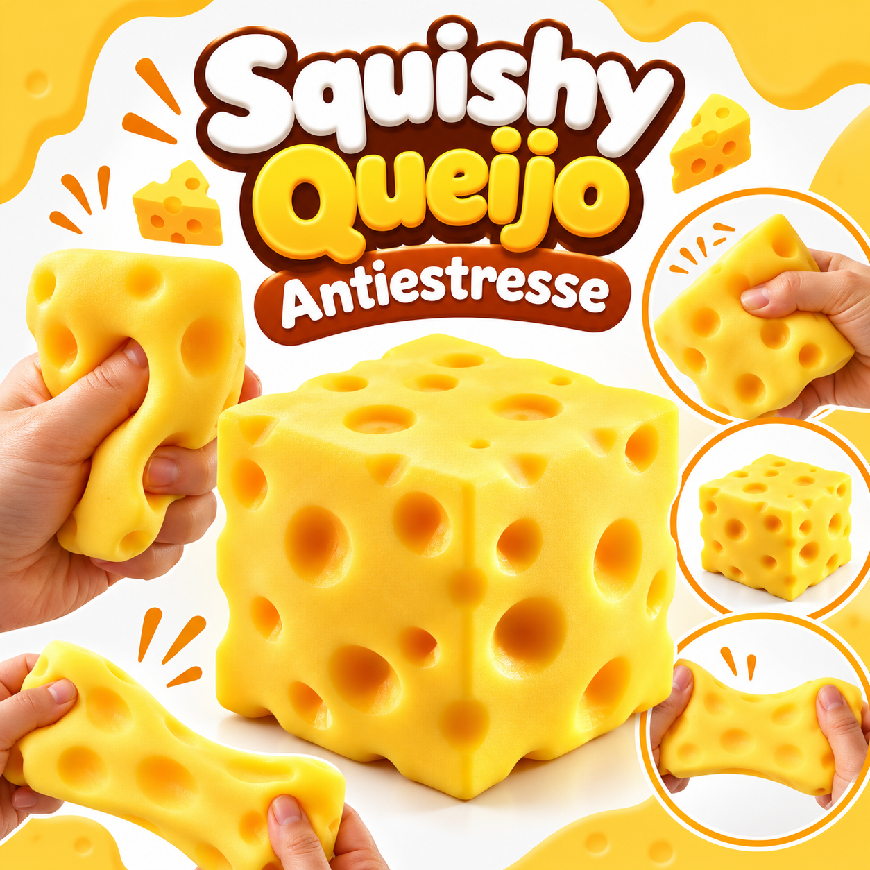 Brinquedo Queijo Sensorial Antiestresse