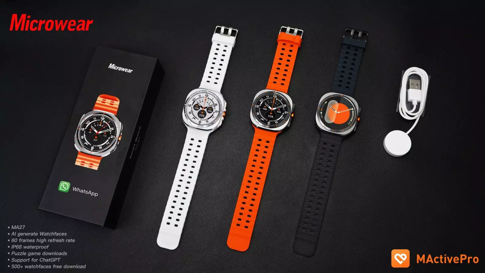 Smartwatch Microwear Ma27 Ultra Amoled Chat GPT Lançamento