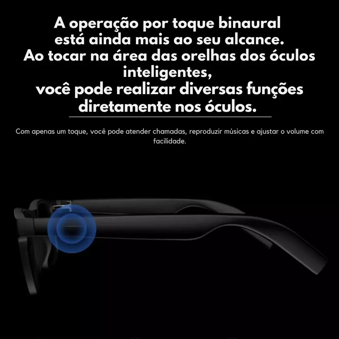 Óculos Inteligentes Bluetooth D11 – Chamadas, Música e Assistente de Voz em um Só Toque