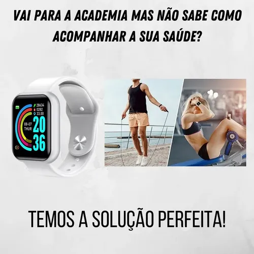 Kit Smartwatch D20S + Fone Bluetoorth Inpods I12 TWS - Branco