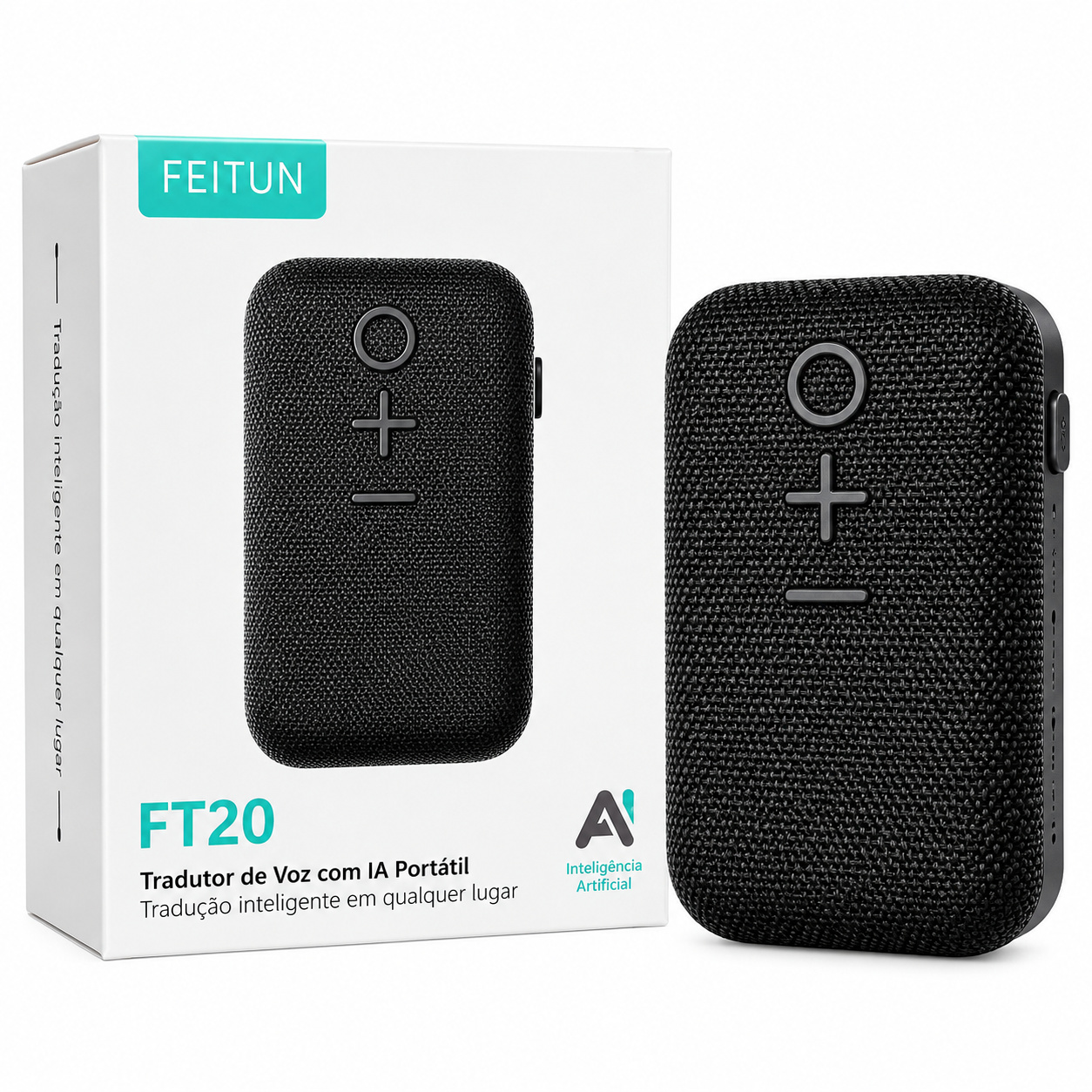 Tradutor de Voz com IA Bluetooth – Gravador e Caixa de Som P