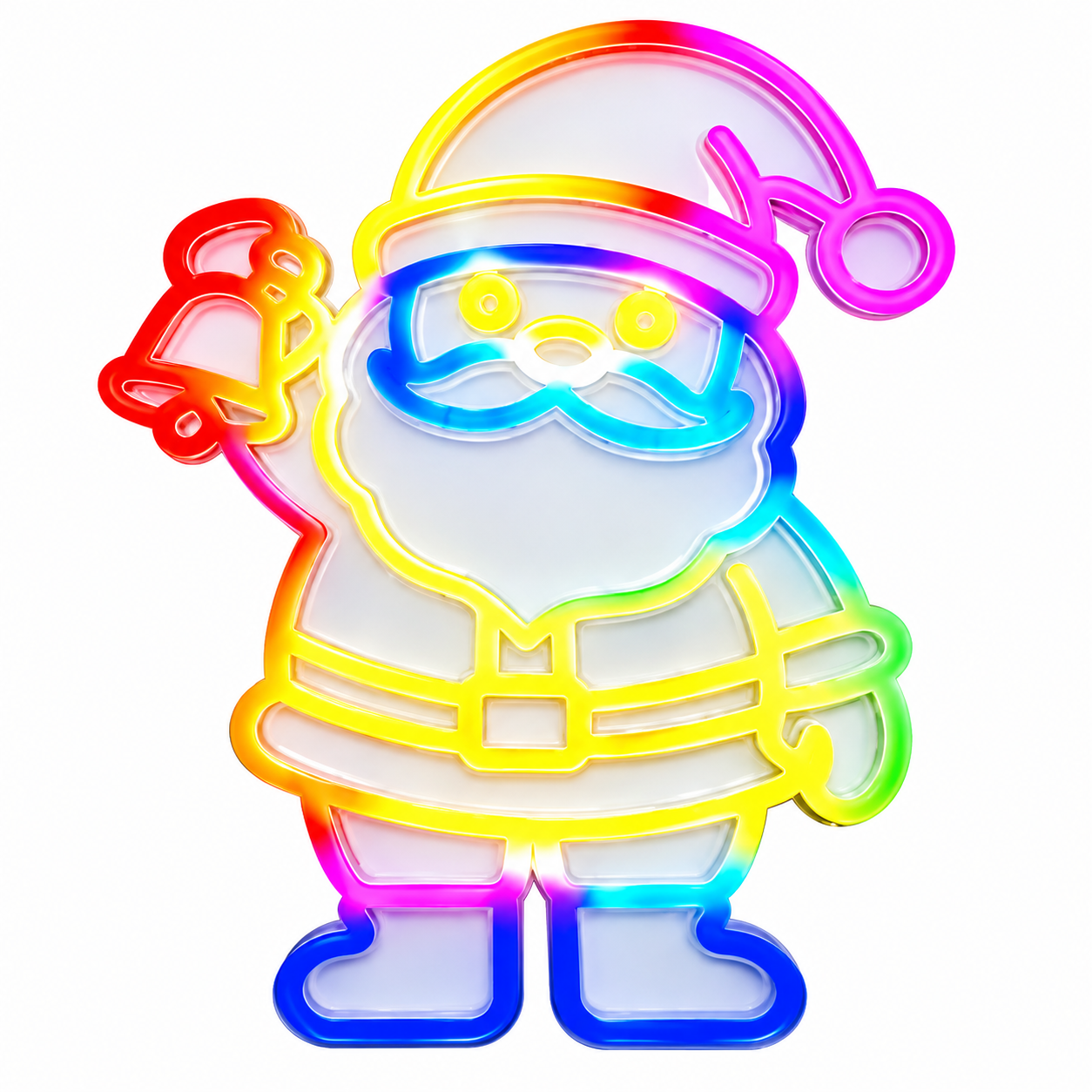 Papai Noel Neon LED RGB com Controle Remoto e App