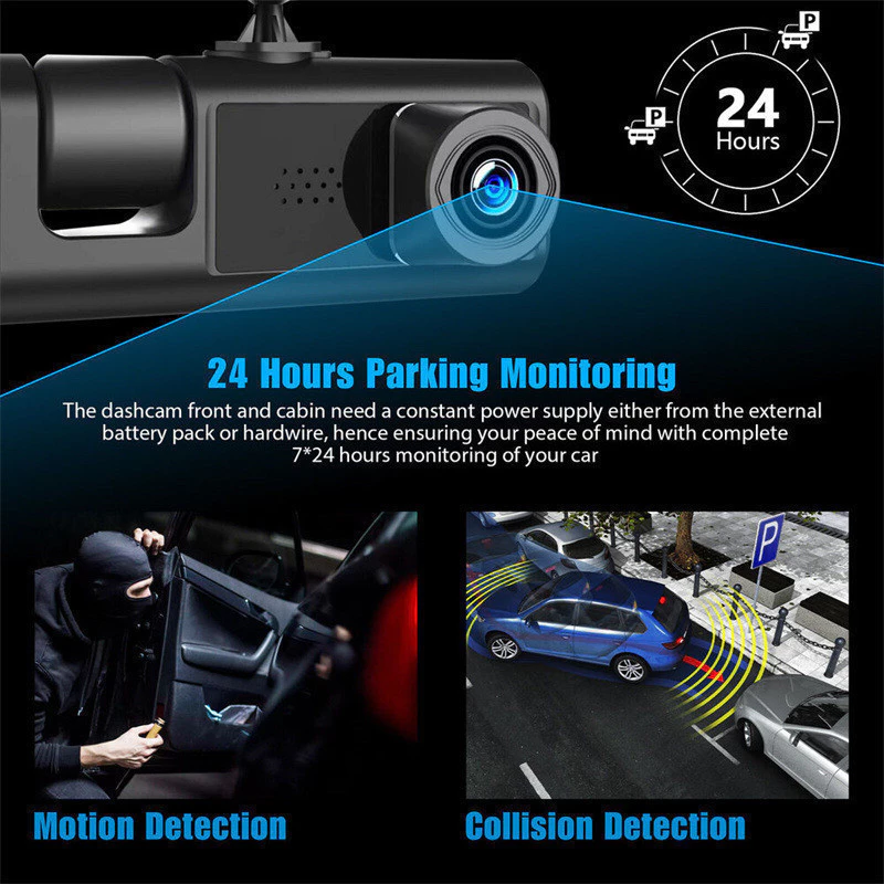 Câmera de Carro DVR Full HD 1080P Frontal e Traseira