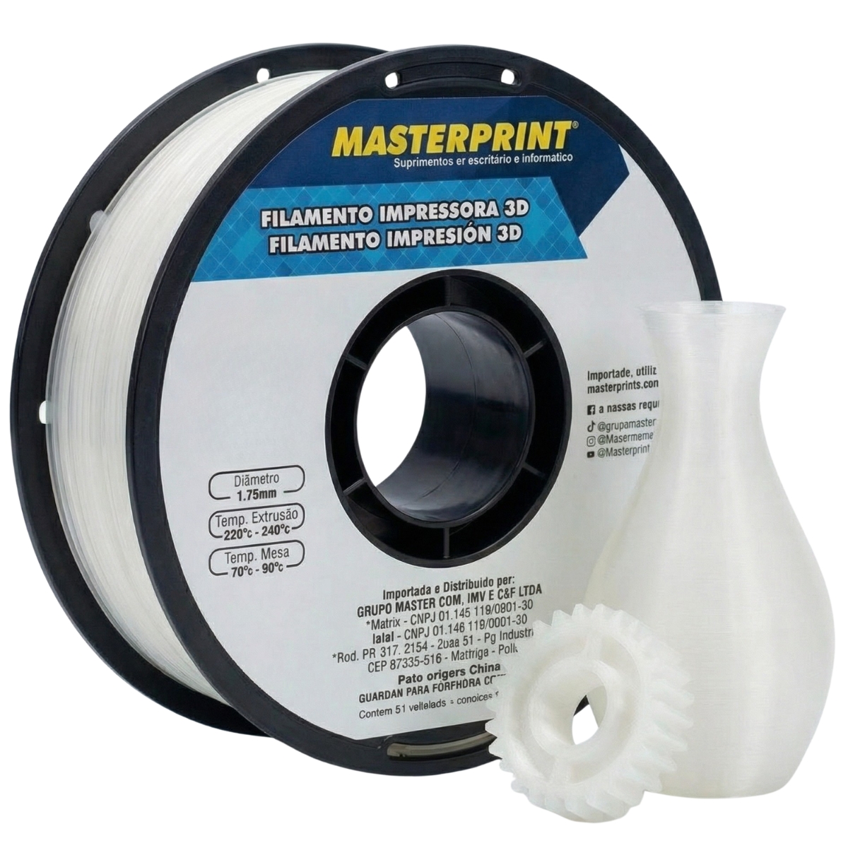 MP FILAMENTO IMPRESSORA 3D IMPRESSÃO - PETG