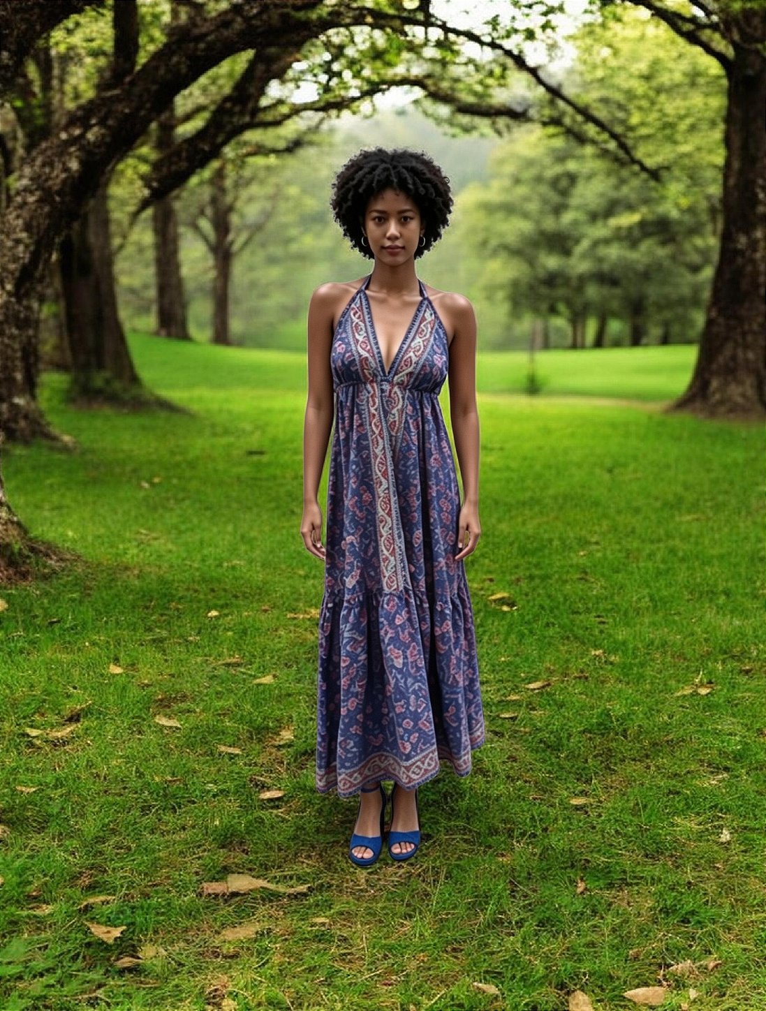 Vestido em seda frente única