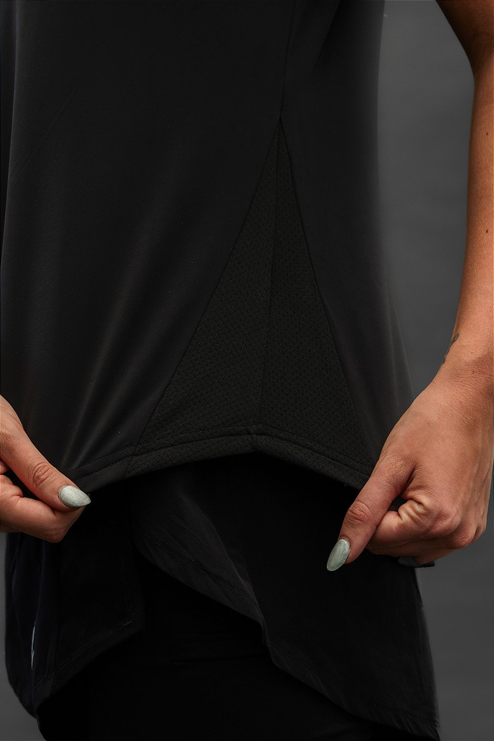 Camiseta Dryplay Feminina Clássica Preta