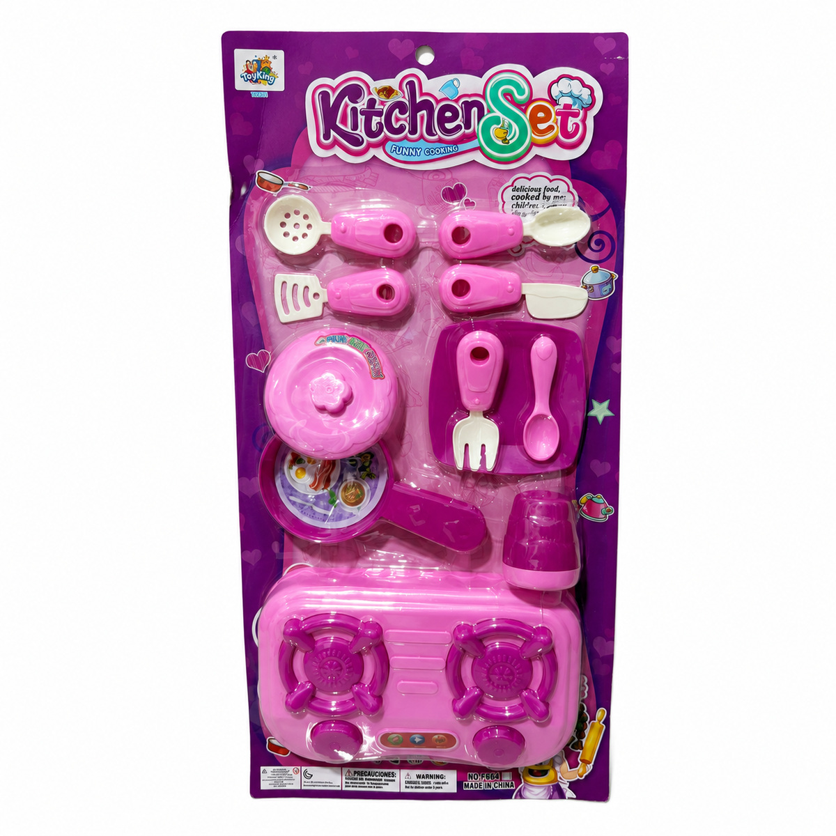 Kit Cozinha Infantil Rosa com Acessórios