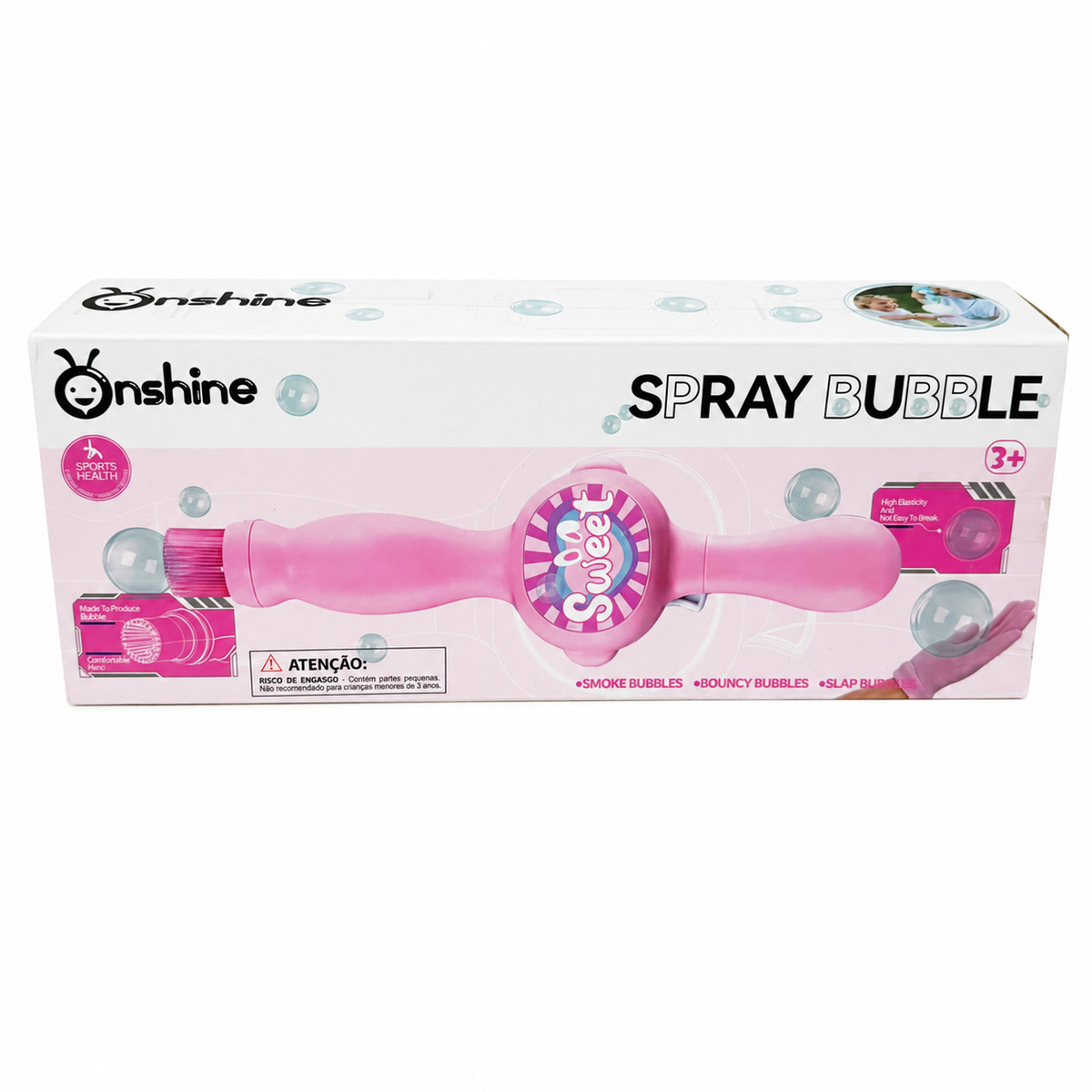 Spray Bubble Rosa – Lançador de Bolhas