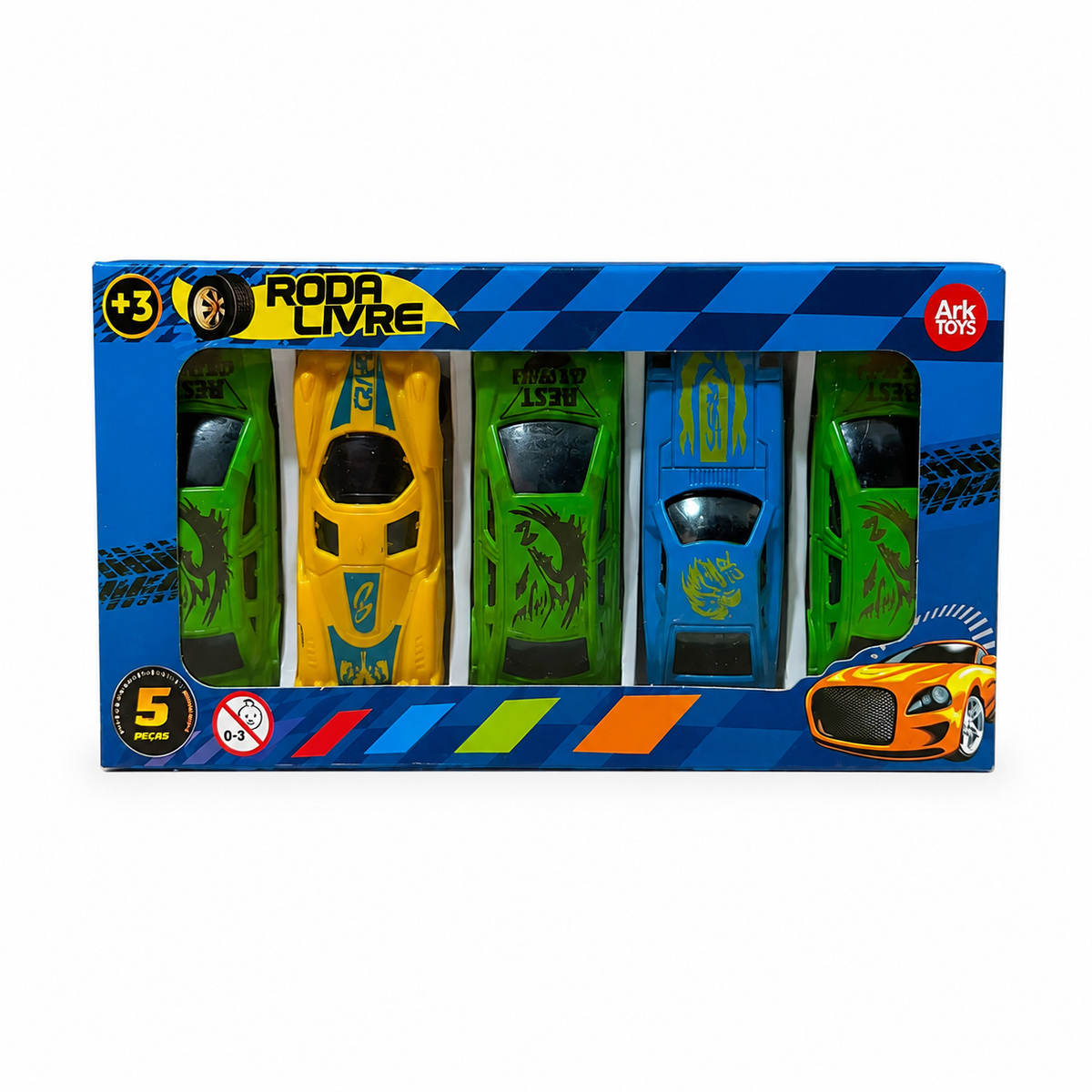 Kit com 5 Carrinhos Roda Livre