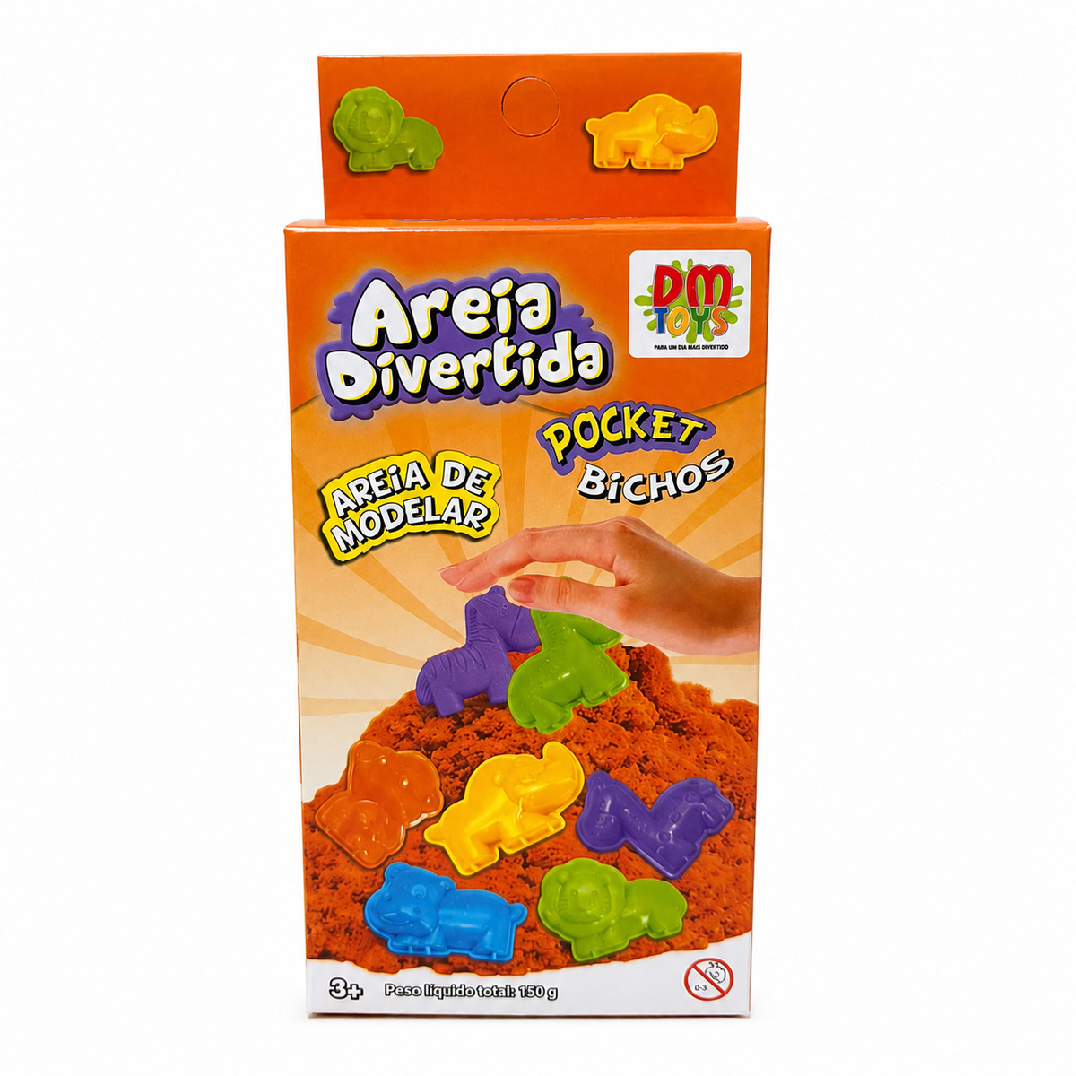 Areia Divertida Pocket Bichos / sereia / dinossauros – 150 g
