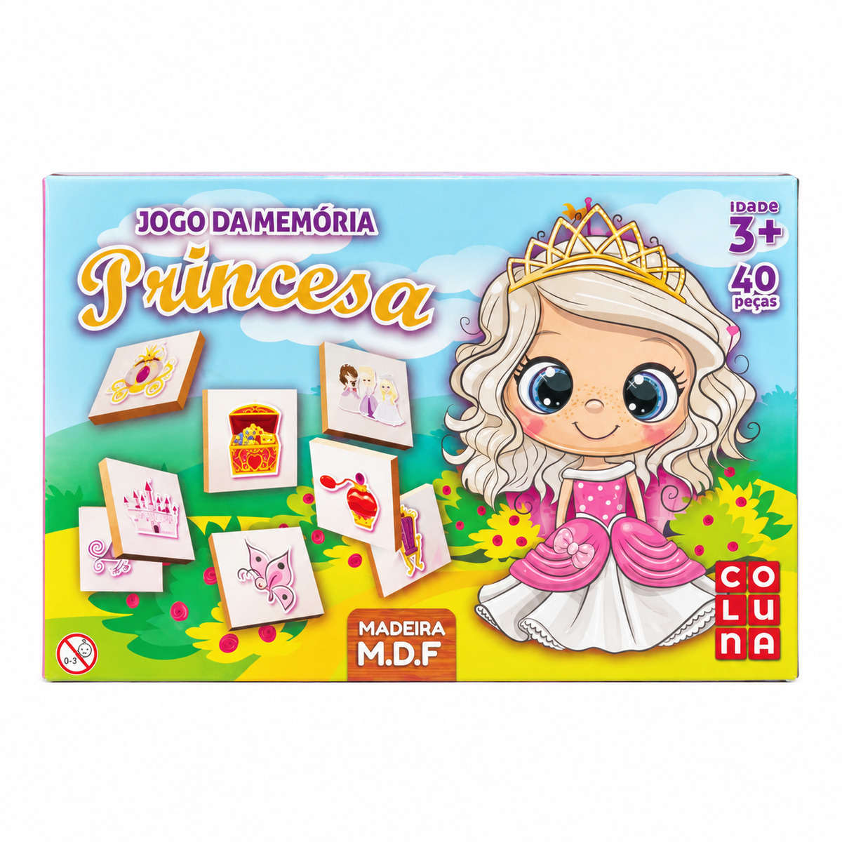 Jogo da Memória Princesa 40 Peças