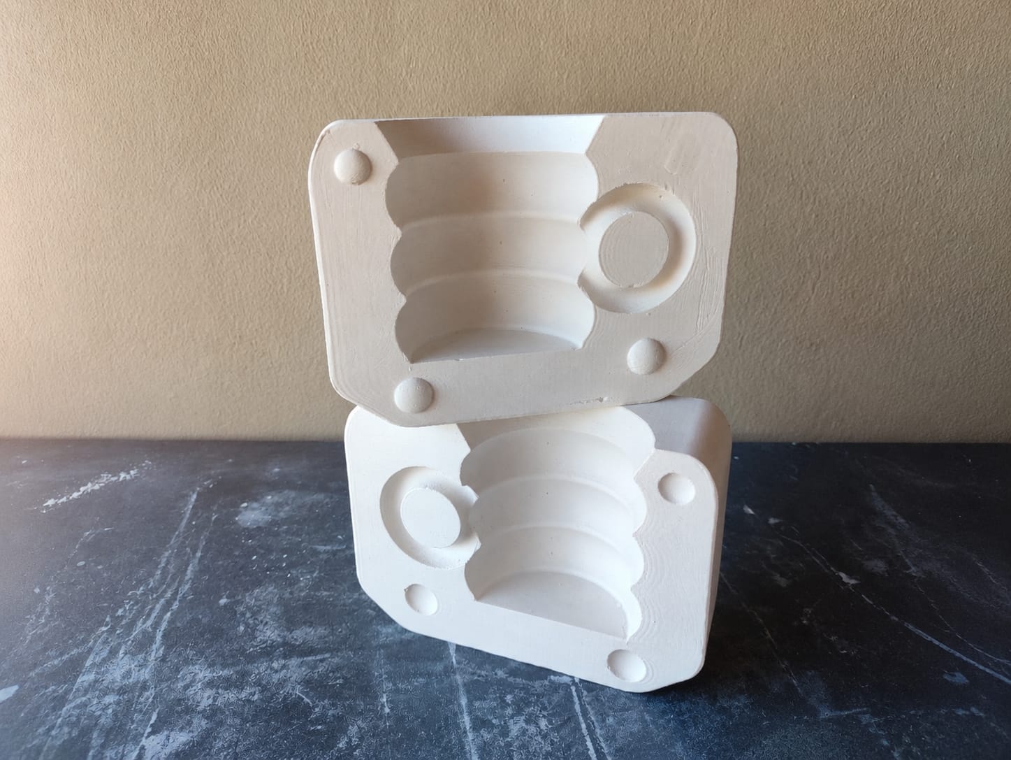 molde caneca ondulada