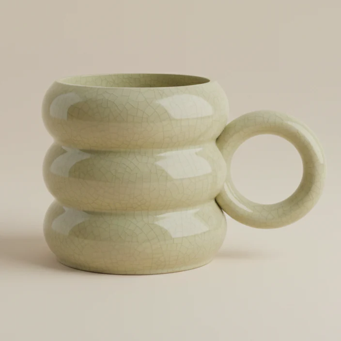 molde caneca ondulada