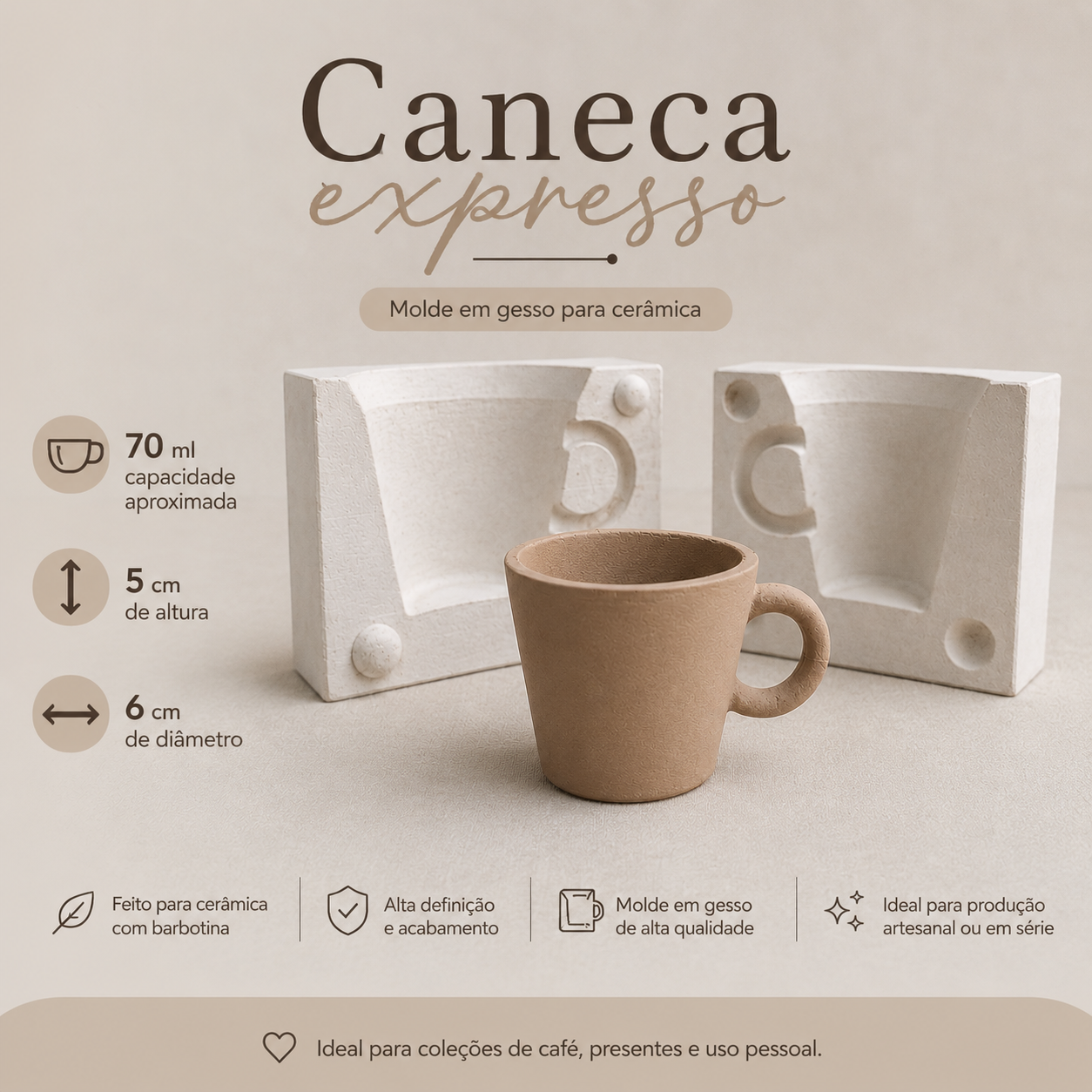 molde xicara expresso curto