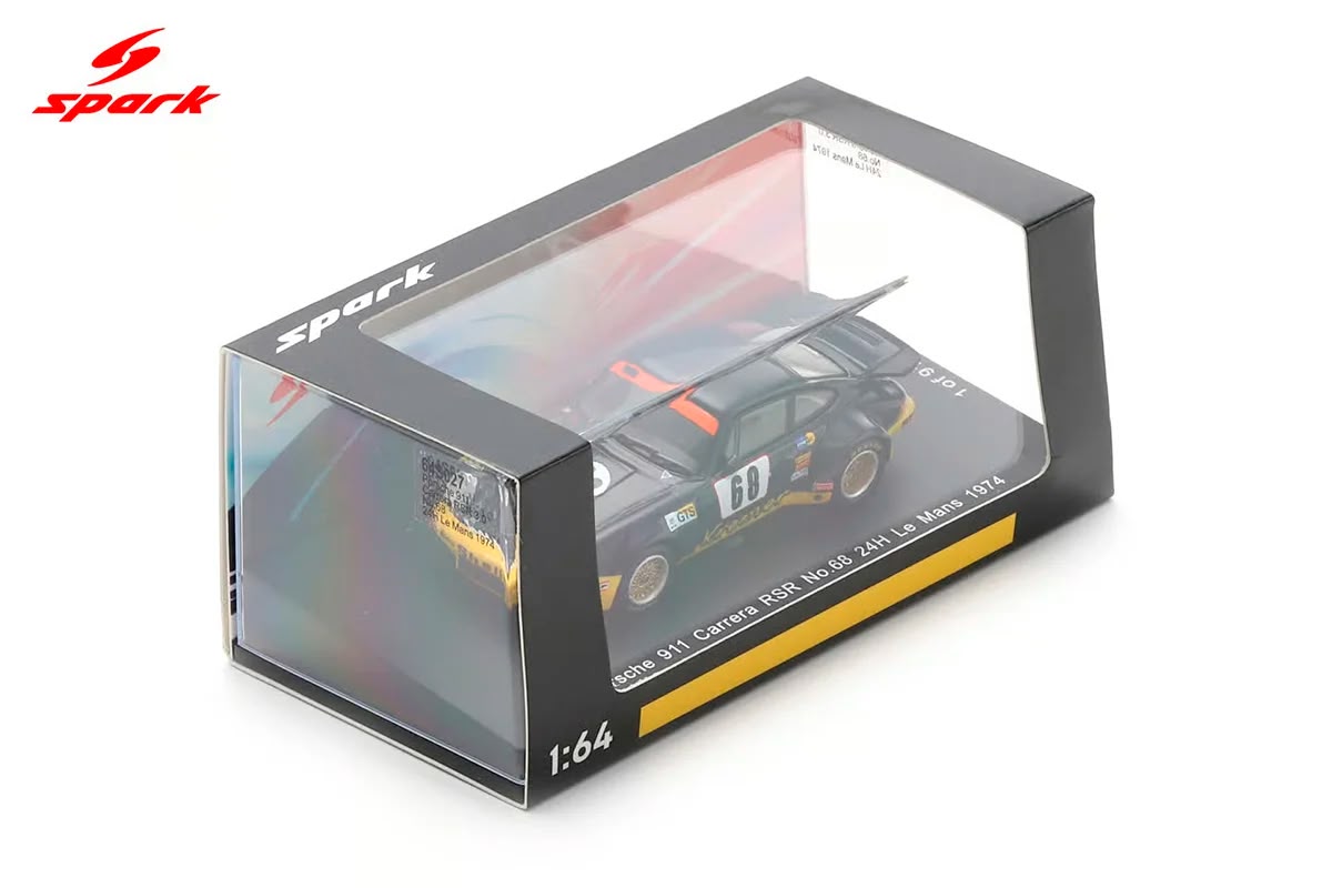 Porsche 911 Carrera RSR 3.0 No.68 24Hs Le Mans 1974 1:64 Spark