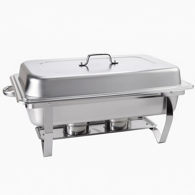 RECHAUD RETANGULAR INOX BANHO 1 CUBA E FOGAREIRO