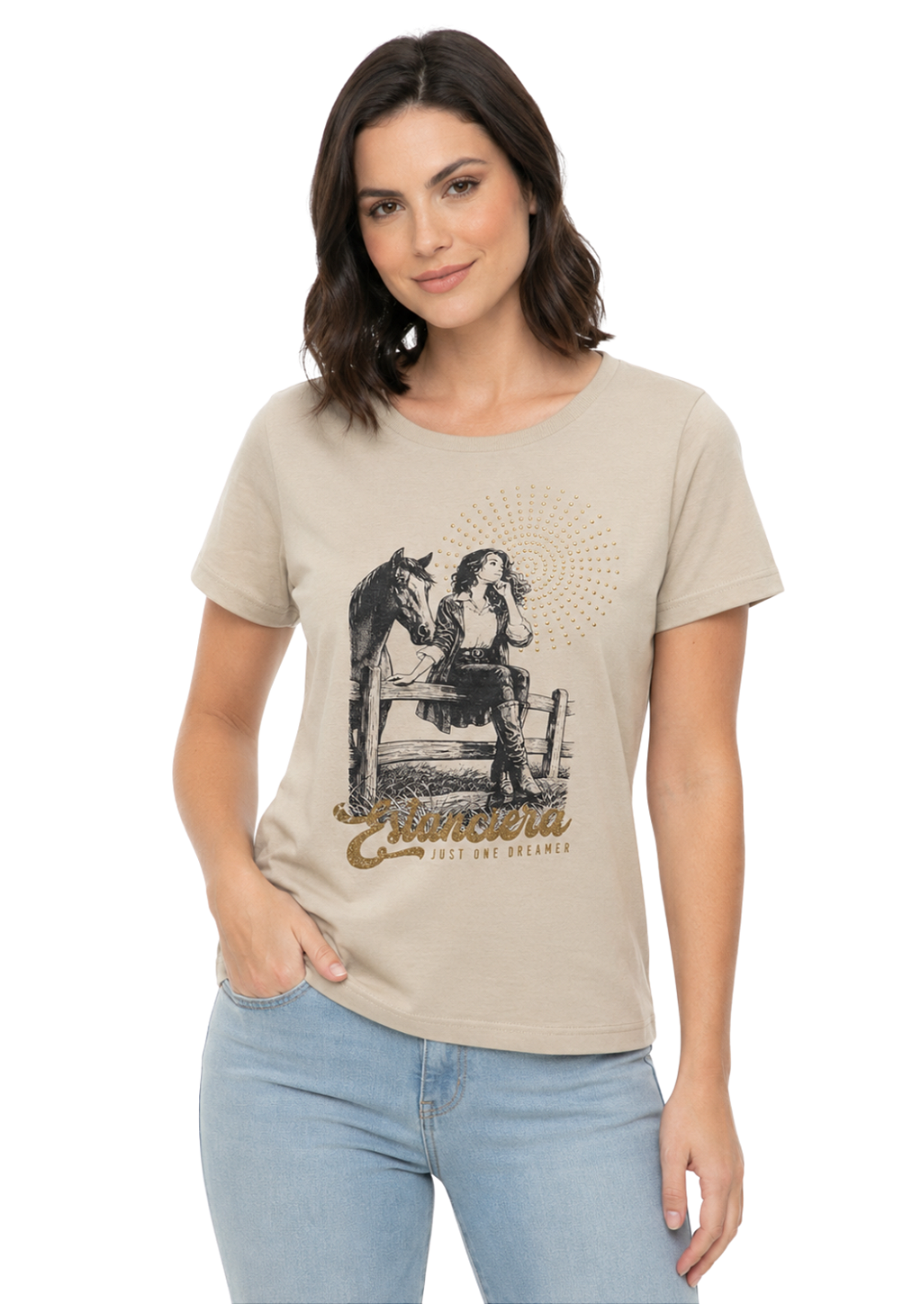 T-Shirt Regular Feminina Estanciero Just One Dreamer