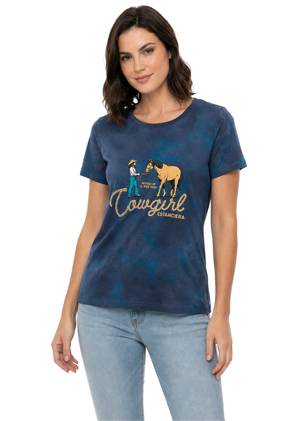 T-Shirt Baby Look Feminina Estanciero Prepare-Se Para Cavalgar