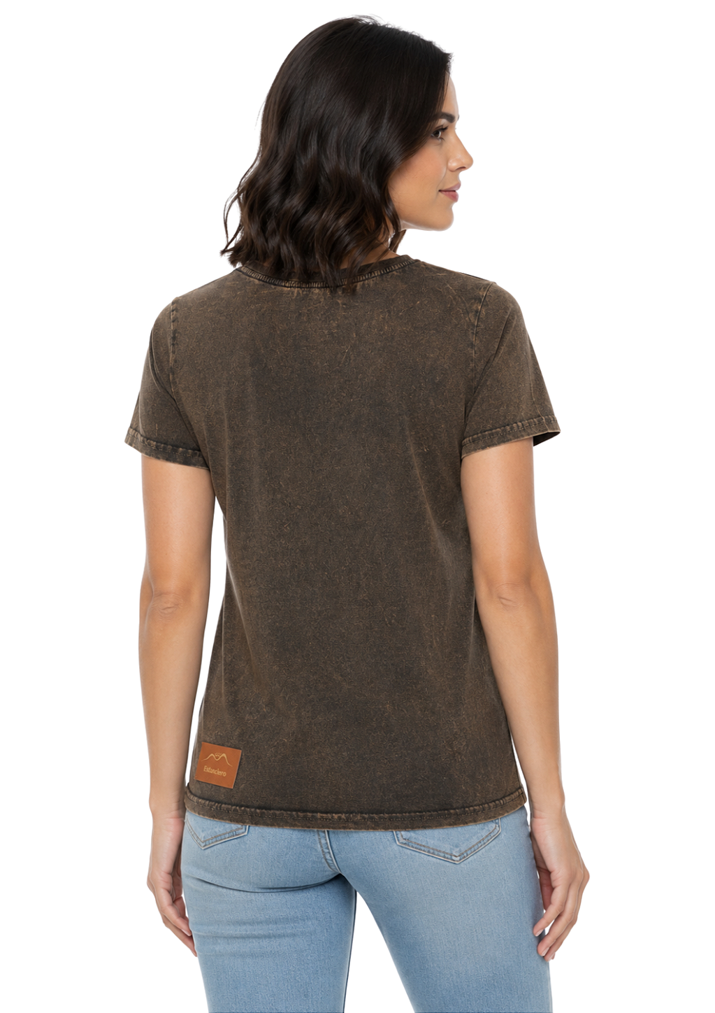 T-Shirt Baby Look Feminina Estanciero Cowgirl Marmorizada