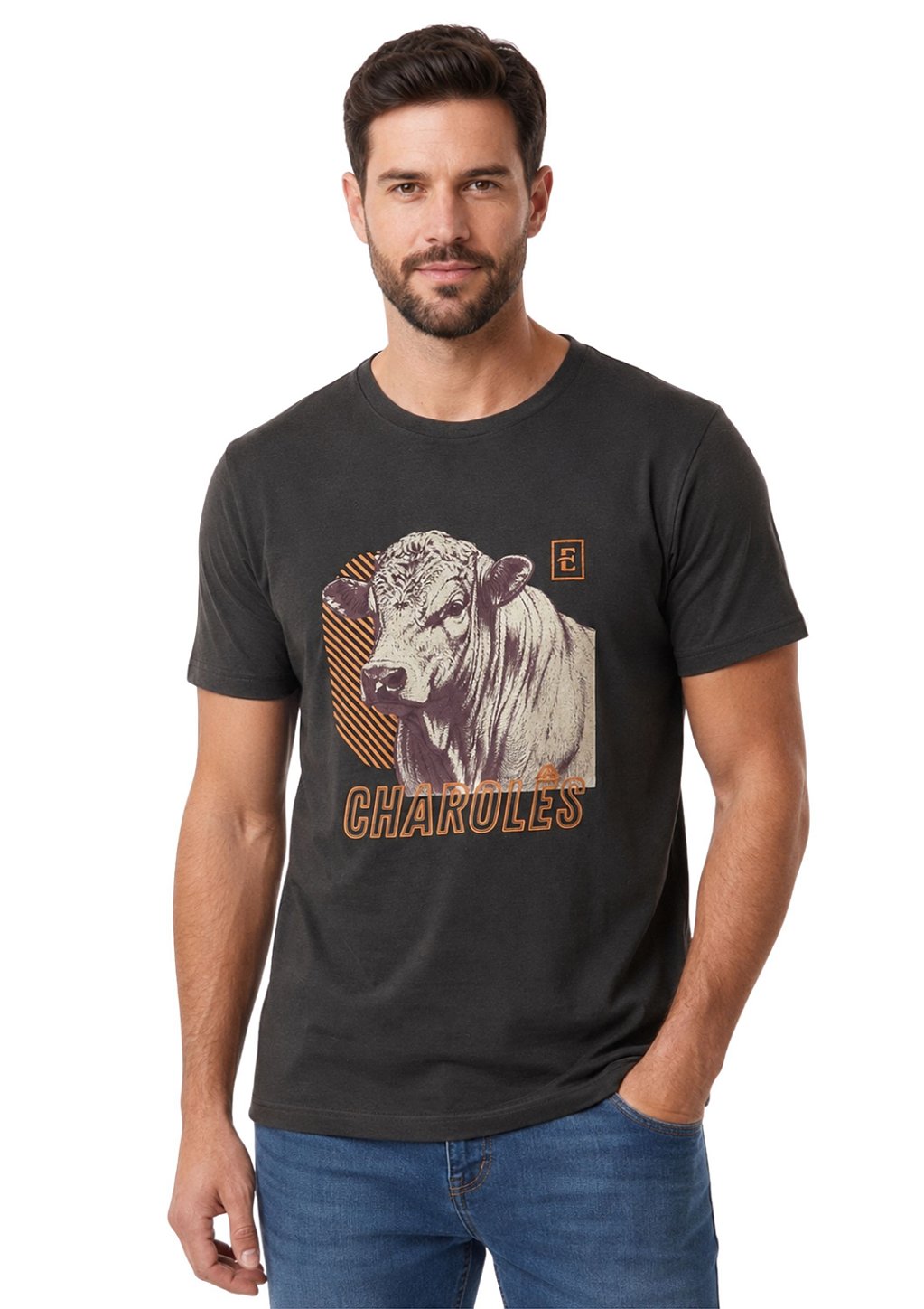 Camiseta Masculina Estanciero Charolês