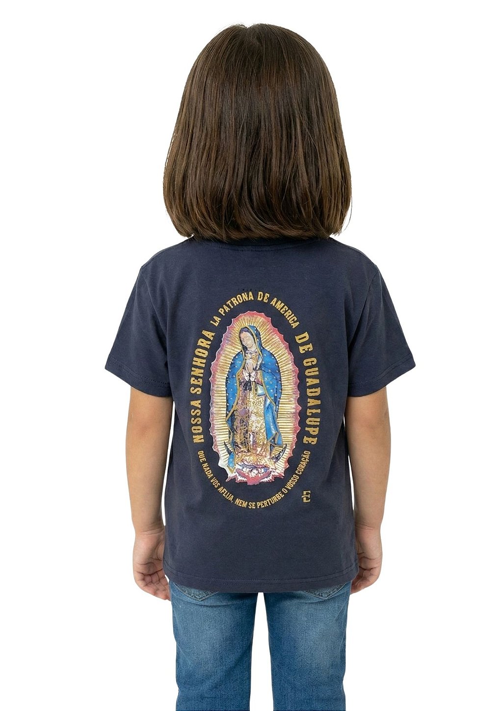 Camiseta Infantil Unissex Estanciero Nossa Senhora Guadalupe