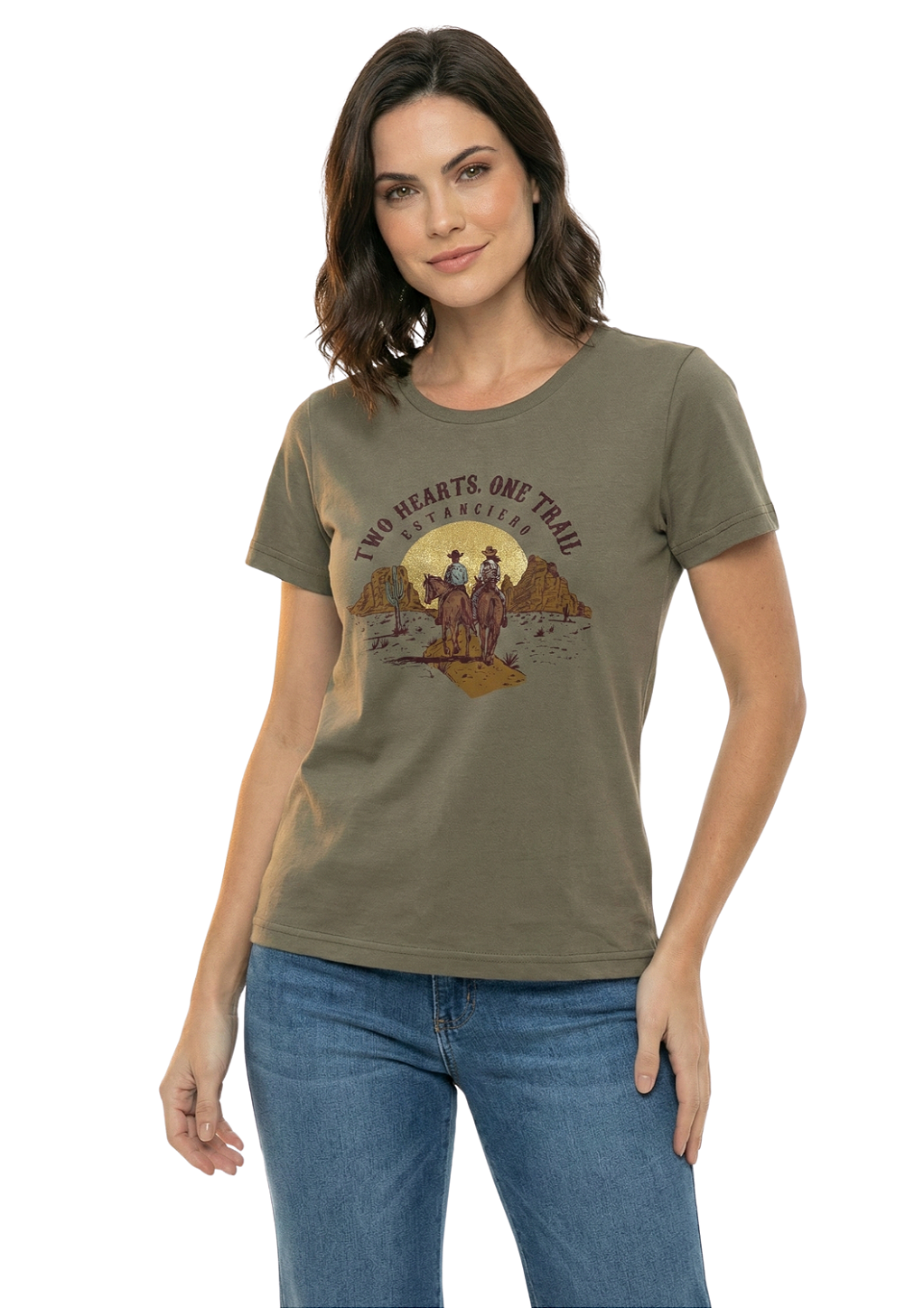 Shirt Feminina Estanciera Two Hearts, One Trail