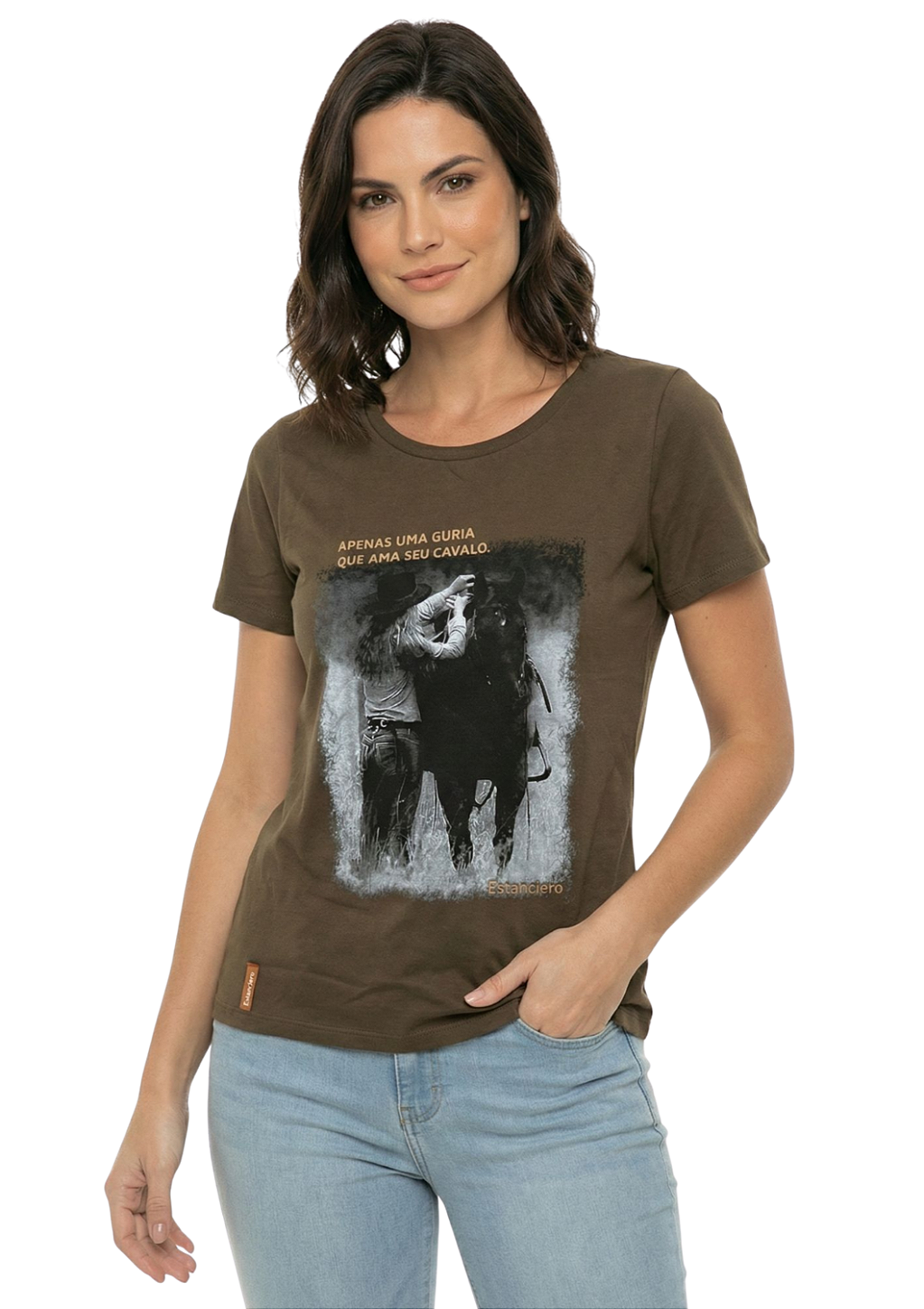 Shirt Feminina Estanciera Guria Que Ama Seu Cavalo