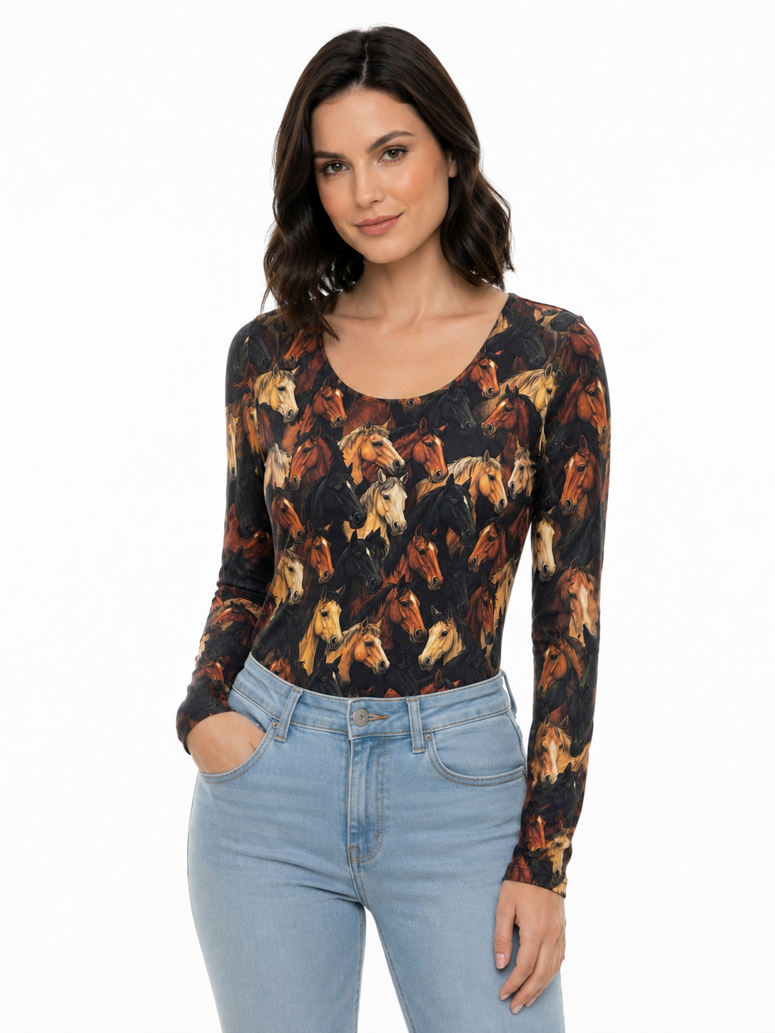 Body Feminino Manga Longa Proteção UV50+ Elastano