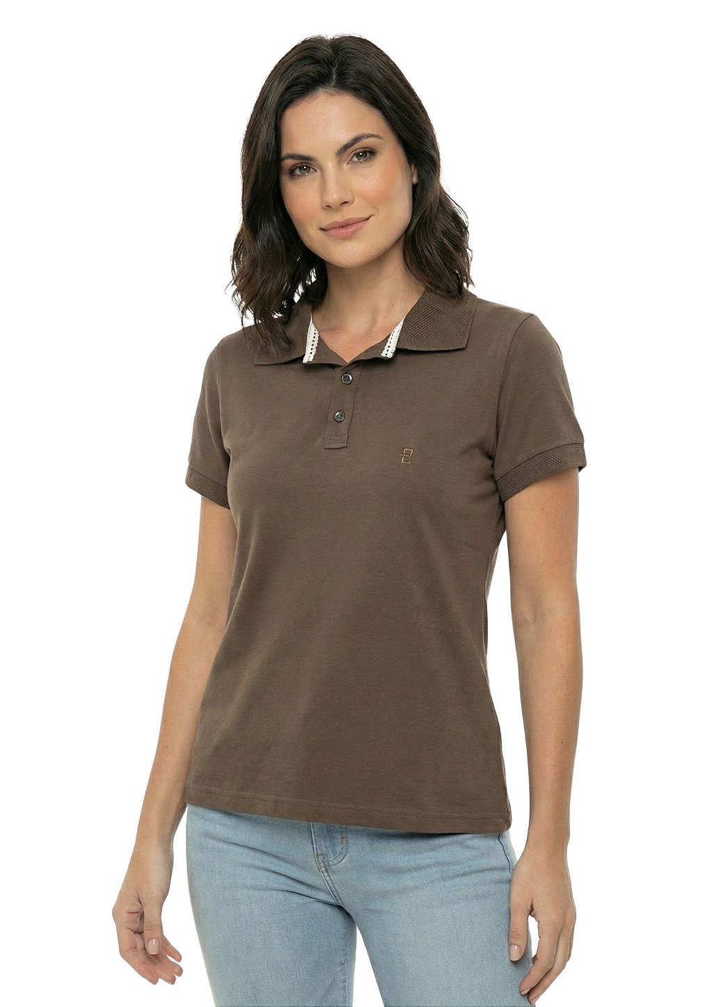 Polo Básica Feminina Estanciero Com Renda