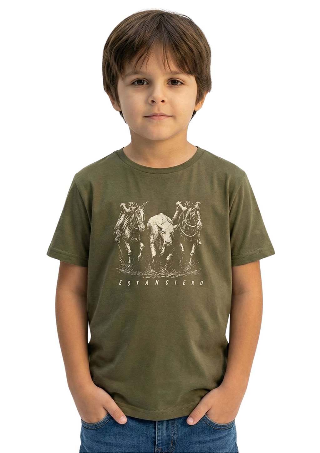 Camiseta Infantil Estanciero Paleteada Dupla