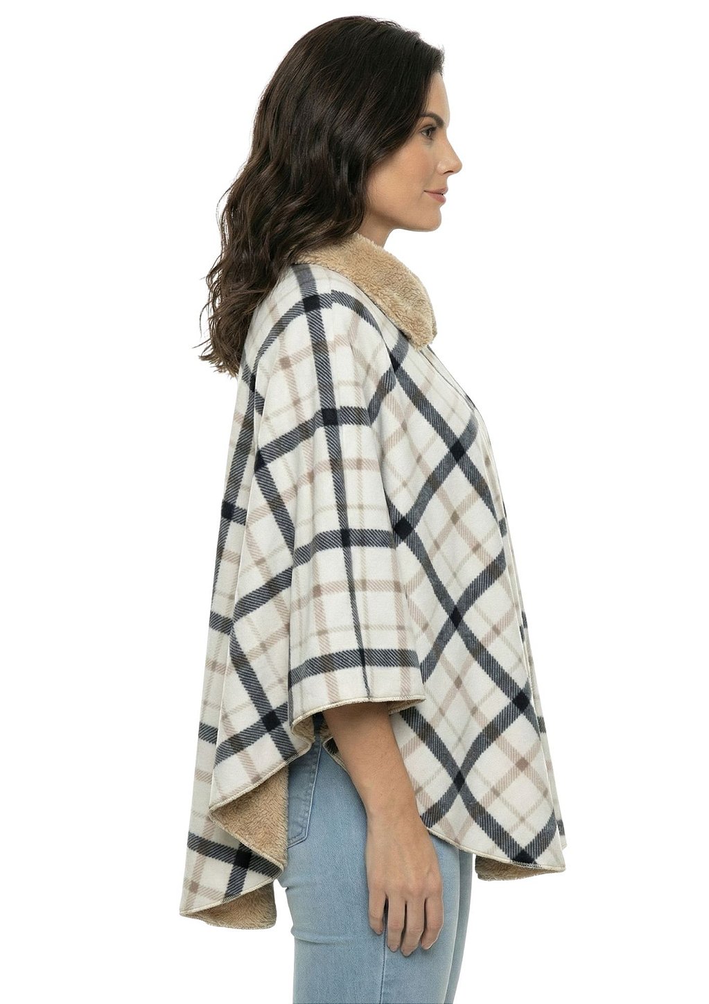 Poncho Pala Sherpa Feminina Estanciero